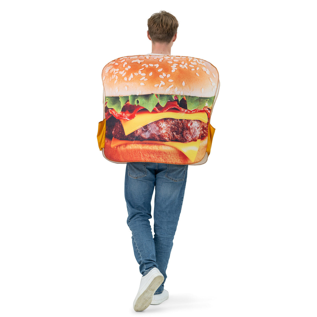 Op deze afbeelding zie je een Kostuums, van het merk Funny Fashion. Sappige Hamburger Kostuum