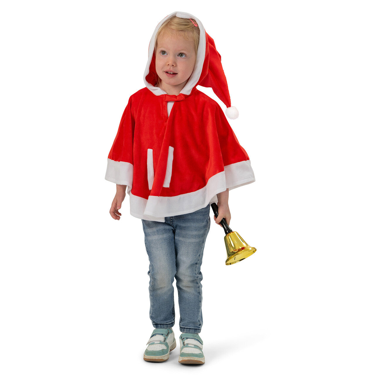 Op deze afbeelding zie je een Kostuums, van het merk Funny Fashion. Poncho Kleine Kerst Man Kind