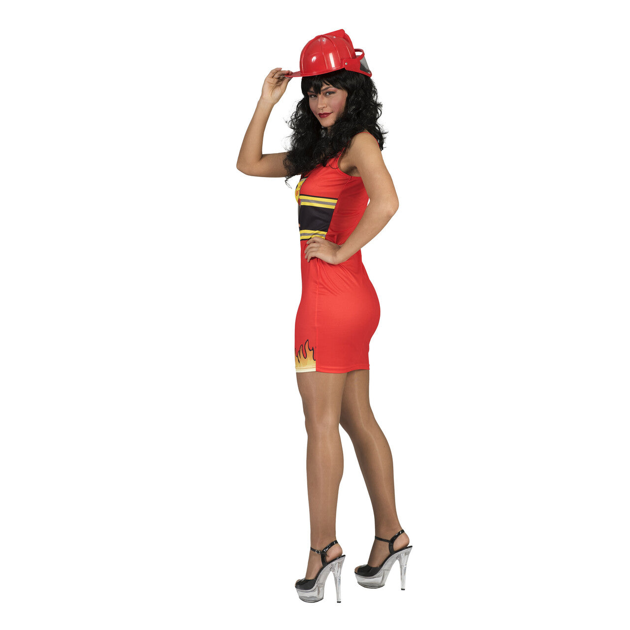 Op deze afbeelding zie je een Kostuums, van het merk Funny Fashion. Hete Brandweervrouw Nyc Kostuum