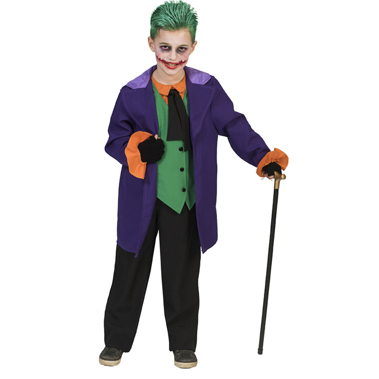 Op deze afbeelding zie je een Kostuums, van het merk Funny Fashion. The Joker Uit Batman Jongen Kostuum