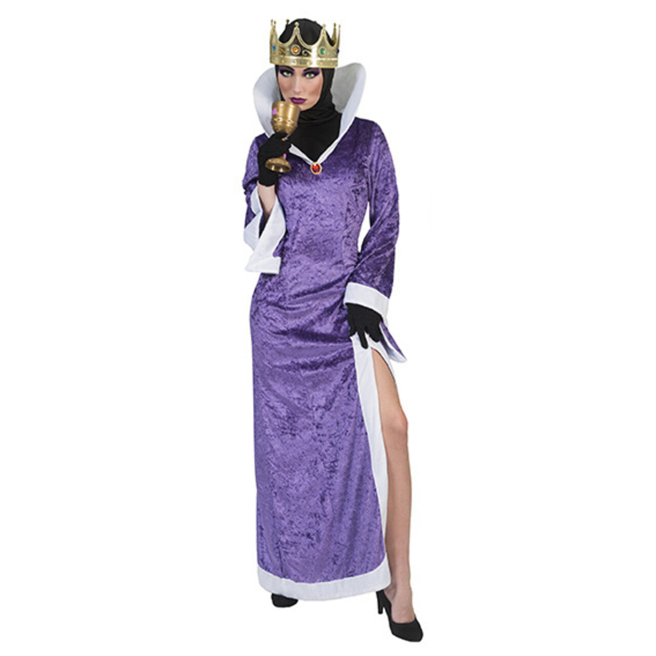 Op deze afbeelding zie je een Kostuums, van het merk Funny Fashion. Giftige Venijnige Koningin Vrouw Kostuum