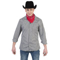 Zwart Wit Ruitjes Shirt Cowboy Hank Man