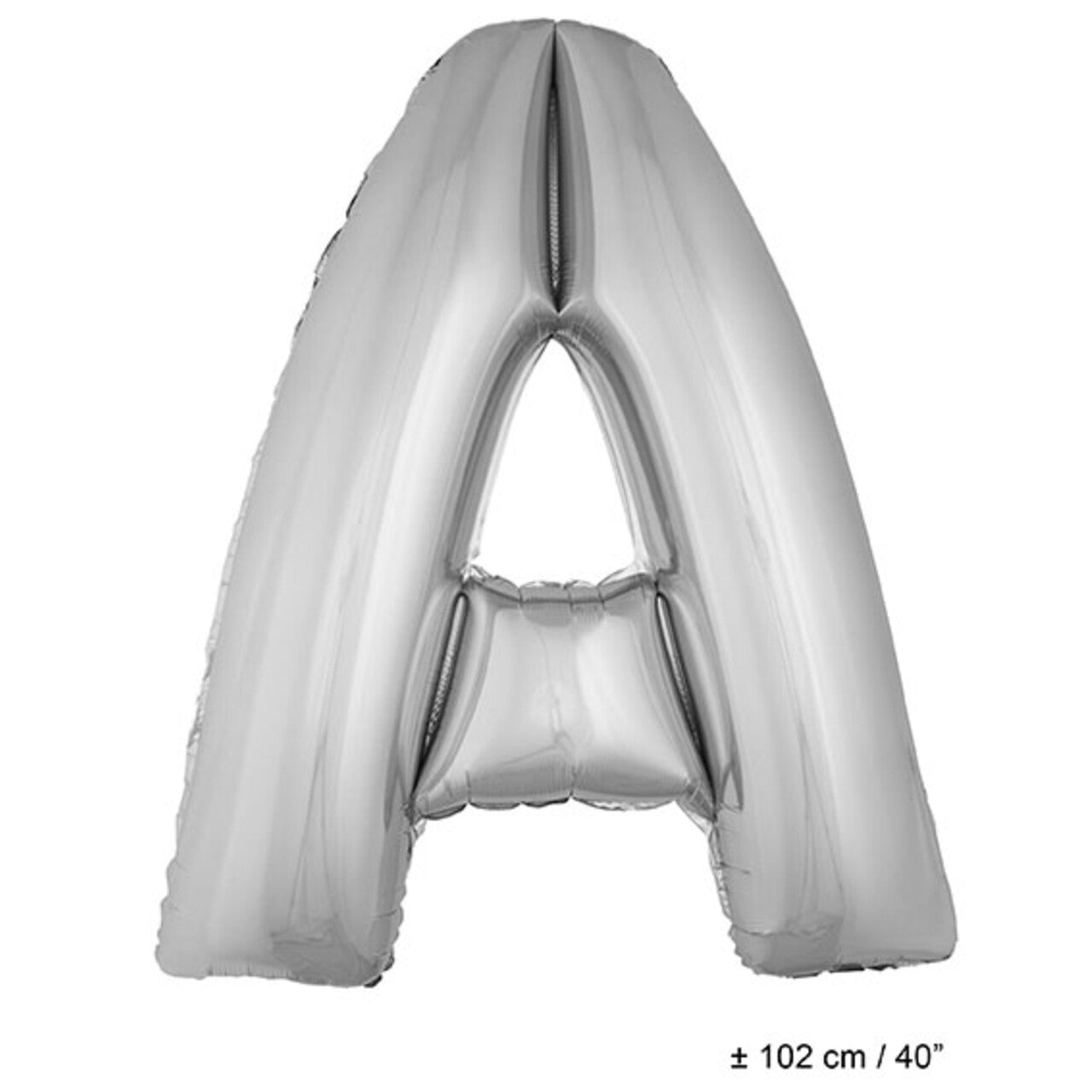 Op deze afbeelding zie je een Decoratie, van het merk Funny Fashion. Folie Ballon Letter A Zilver XL 102cm (Leeg)