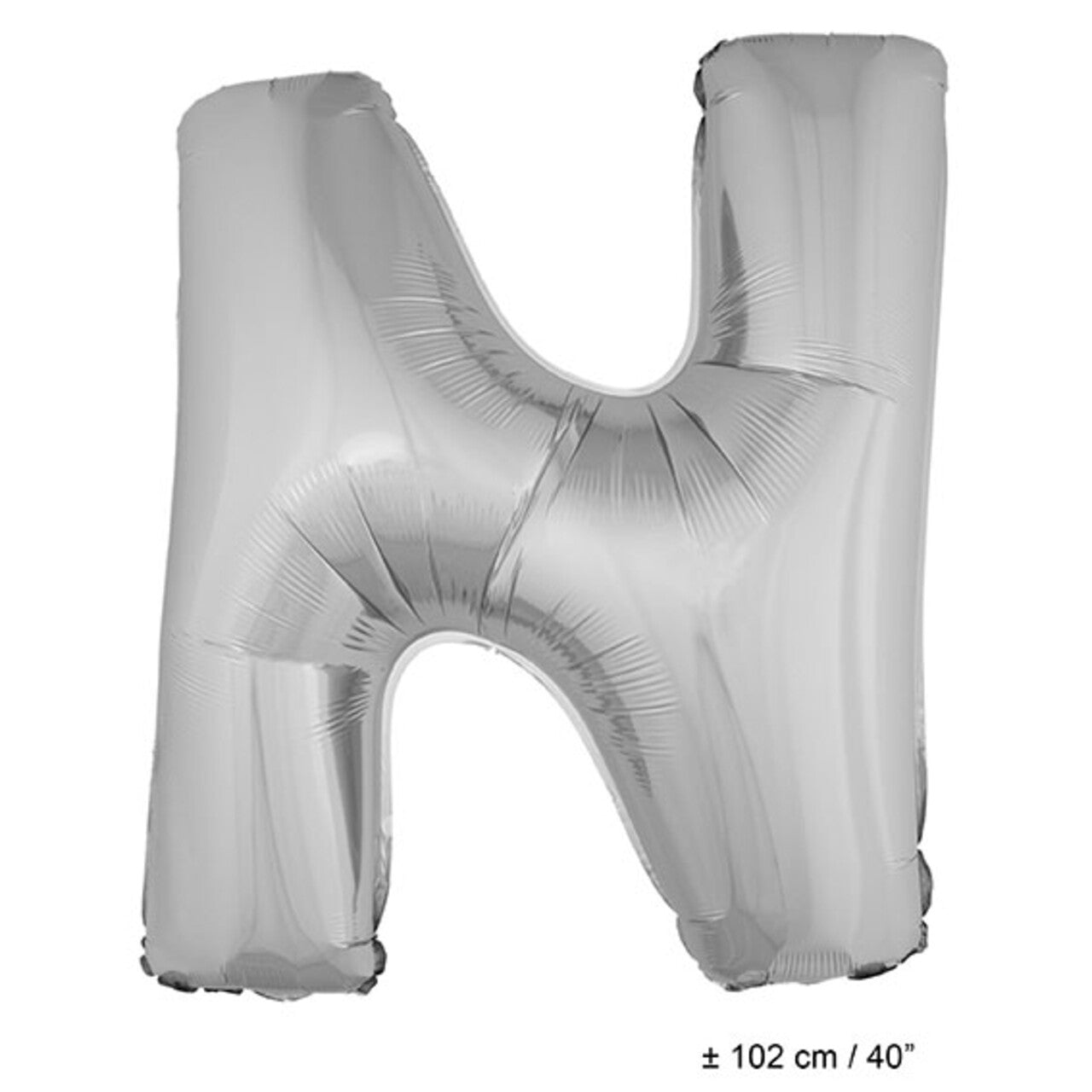 Op deze afbeelding zie je een Decoratie, van het merk Funny Fashion. Folie Ballon Letter N Zilver XL 102cm (Leeg)