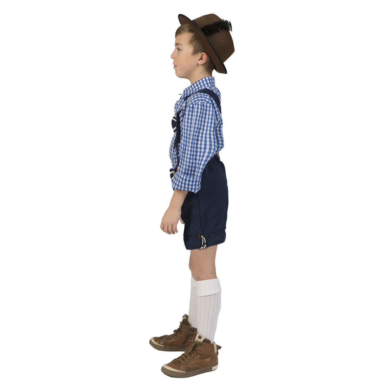 Op deze afbeelding zie je een Kostuums, van het merk Funny Fashion. Blauwe Lederhosen Gunther Tirol Jongen