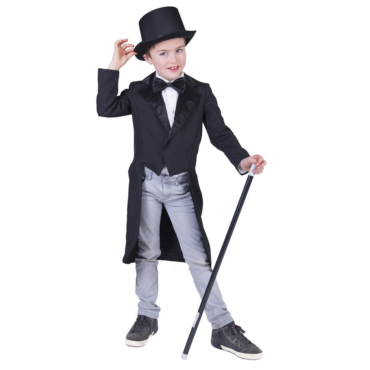 Op deze afbeelding zie je een Kostuums, van het merk Funny Fashion. Rijke Bankier City Londen Slipjas Jongen