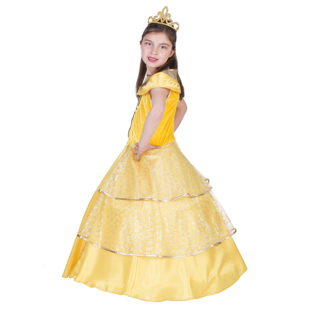 Op deze afbeelding zie je een Kostuums, van het merk Funny Fashion. Prinses Bella Mooiste Van Het Hof Meisje Kostuum