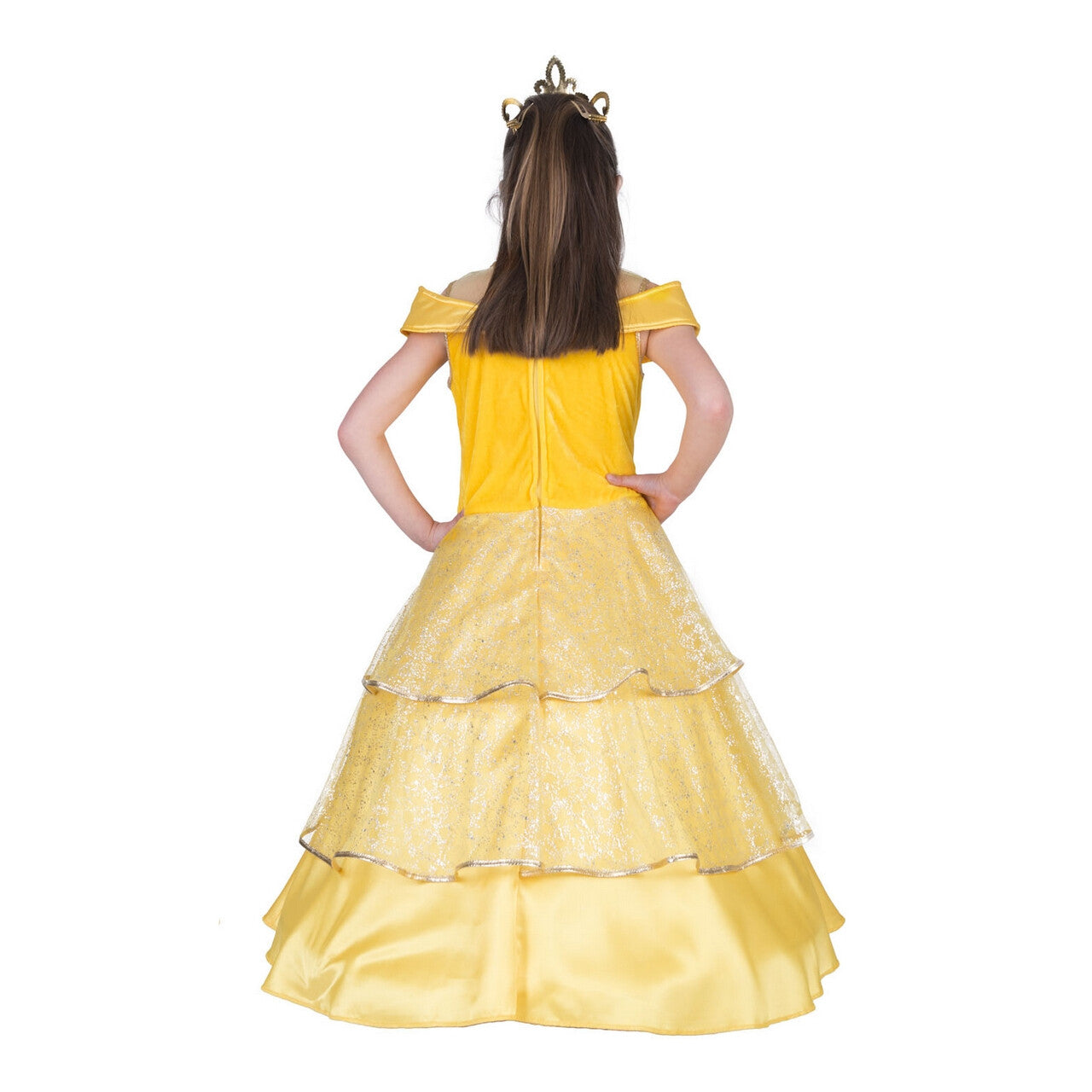 Op deze afbeelding zie je een Kostuums, van het merk Funny Fashion. Prinses Bella Mooiste Van Het Hof Meisje Kostuum