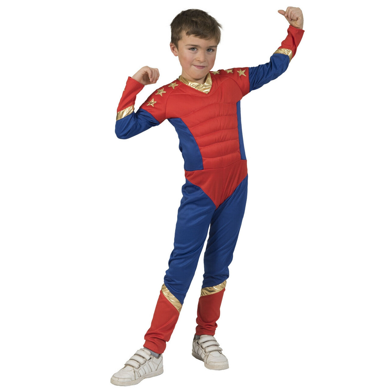 Op deze afbeelding zie je een Kostuums, van het merk Funny Fashion. Onverslaanbare IJzersterke Superman Jongen Kostuum