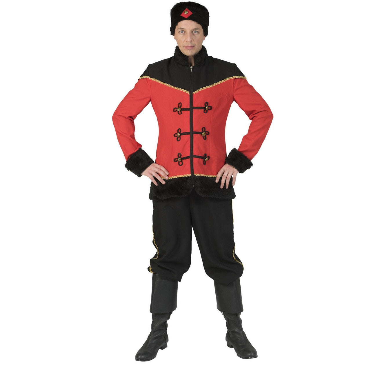 Op deze afbeelding zie je een Kostuums, van het merk Funny Fashion. Woeste Steppe Kozak Michael Man Kostuum