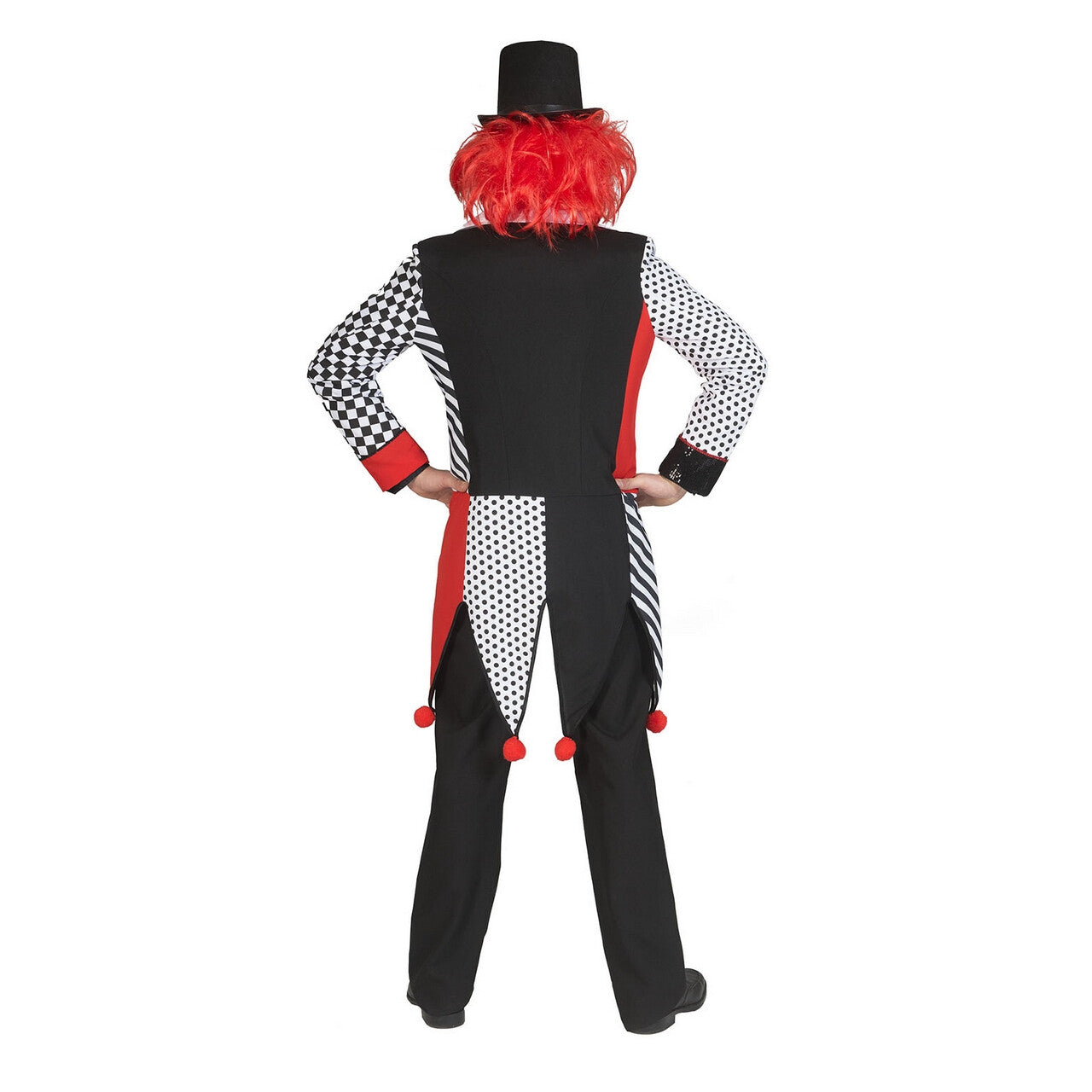 Op deze afbeelding zie je een Kostuums, van het merk Funny Fashion. Dambord Met Stippels Circus Clown Slipjas Man