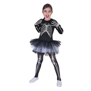 Op deze afbeelding zie je een Kostuums, van het merk Funny Fashion. Dansend Ballet Skelet Meisje Kostuum
