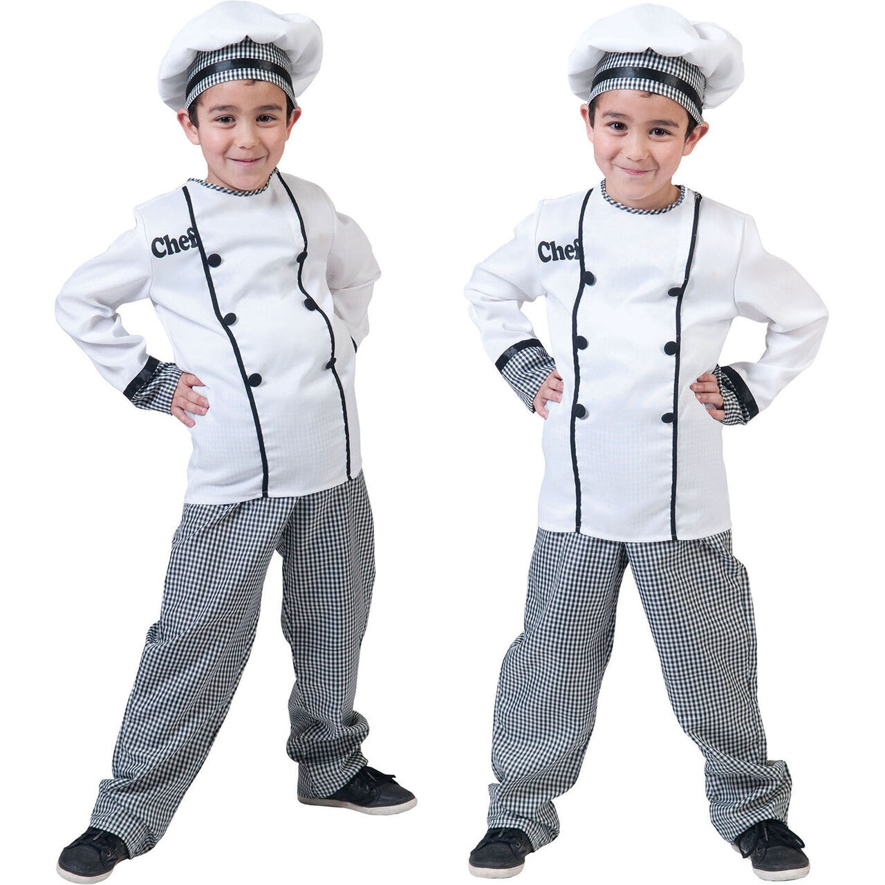 Op deze afbeelding zie je een Kostuums, van het merk Funny Fashion. Chef Kok Jonnie Smikkel Kind Kostuum