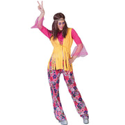 Op deze afbeelding zie je een Kostuums, van het merk Funny Fashion. Bloemrijk Joplin Woodstock Vrouw Kostuum