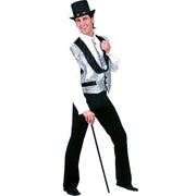 Op deze afbeelding zie je een Accessoires, van het merk Funny Fashion. Met Schitteringen Bezaaid Zilveren Showman Vest
