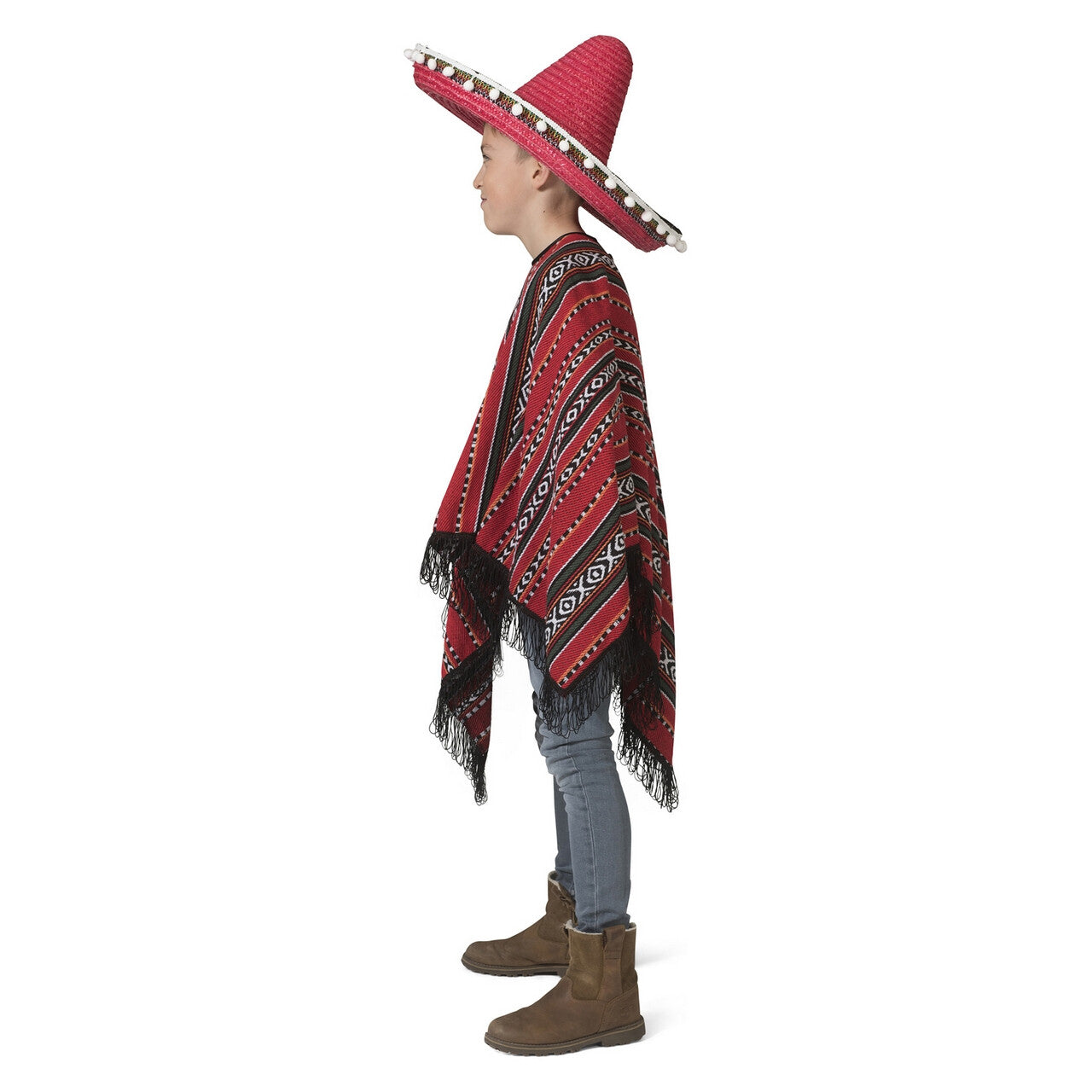 Op deze afbeelding zie je een Kostuums, van het merk Funny Fashion. Poncho Mexicaanse Bandiet Pedro Pistola Kind Kostuum