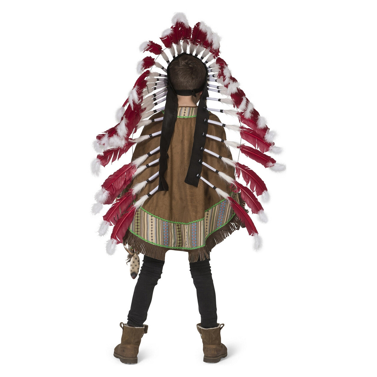 Op deze afbeelding zie je een Kostuums, van het merk Funny Fashion. Wappo Indiaan Wilde Westen Amerika Poncho Kind Kostuum
