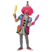 Op deze afbeelding zie je een Kostuums, van het merk Funny Fashion. Rainbow Clown Girl Meisje Kostuum