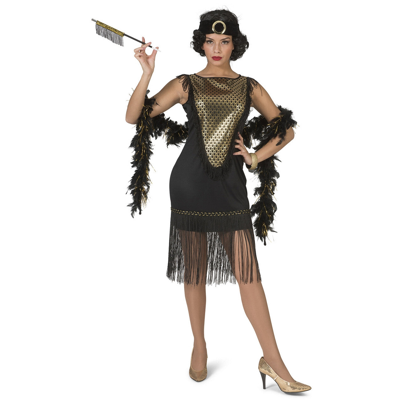Op deze afbeelding zie je een Kostuums, van het merk Funny Fashion. Gatsby Charleston Dame Franje Rok Vrouw Kostuum