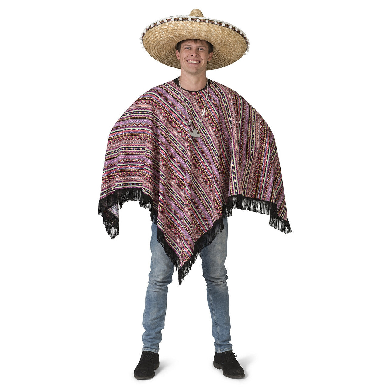 Op deze afbeelding zie je een Kostuums, van het merk Funny Fashion. Poncho Raul Mexicaanse Mariachi Man Kostuum