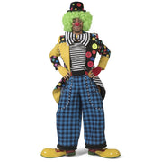 Op deze afbeelding zie je een Kostuums, van het merk Funny Fashion. Enorme Knopen Jas Clown August Man Kostuum