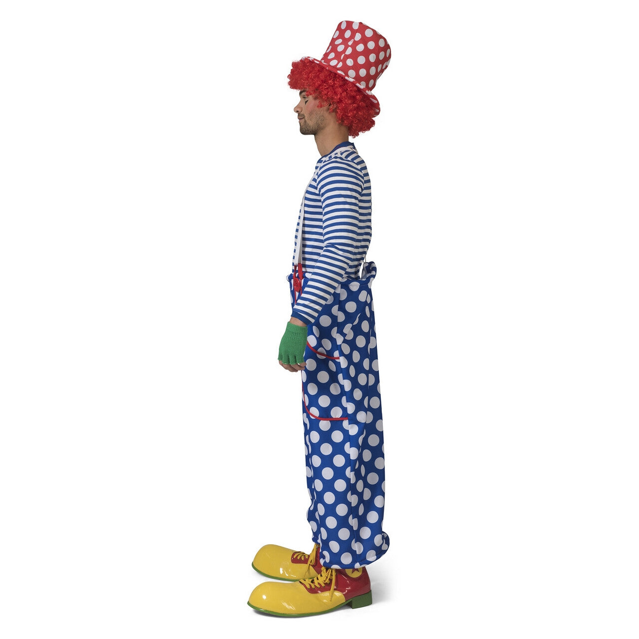 Op deze afbeelding zie je een Kostuums, van het merk Funny Fashion. Broek Met Witte Bollen En Bretels Clown Flappie Man