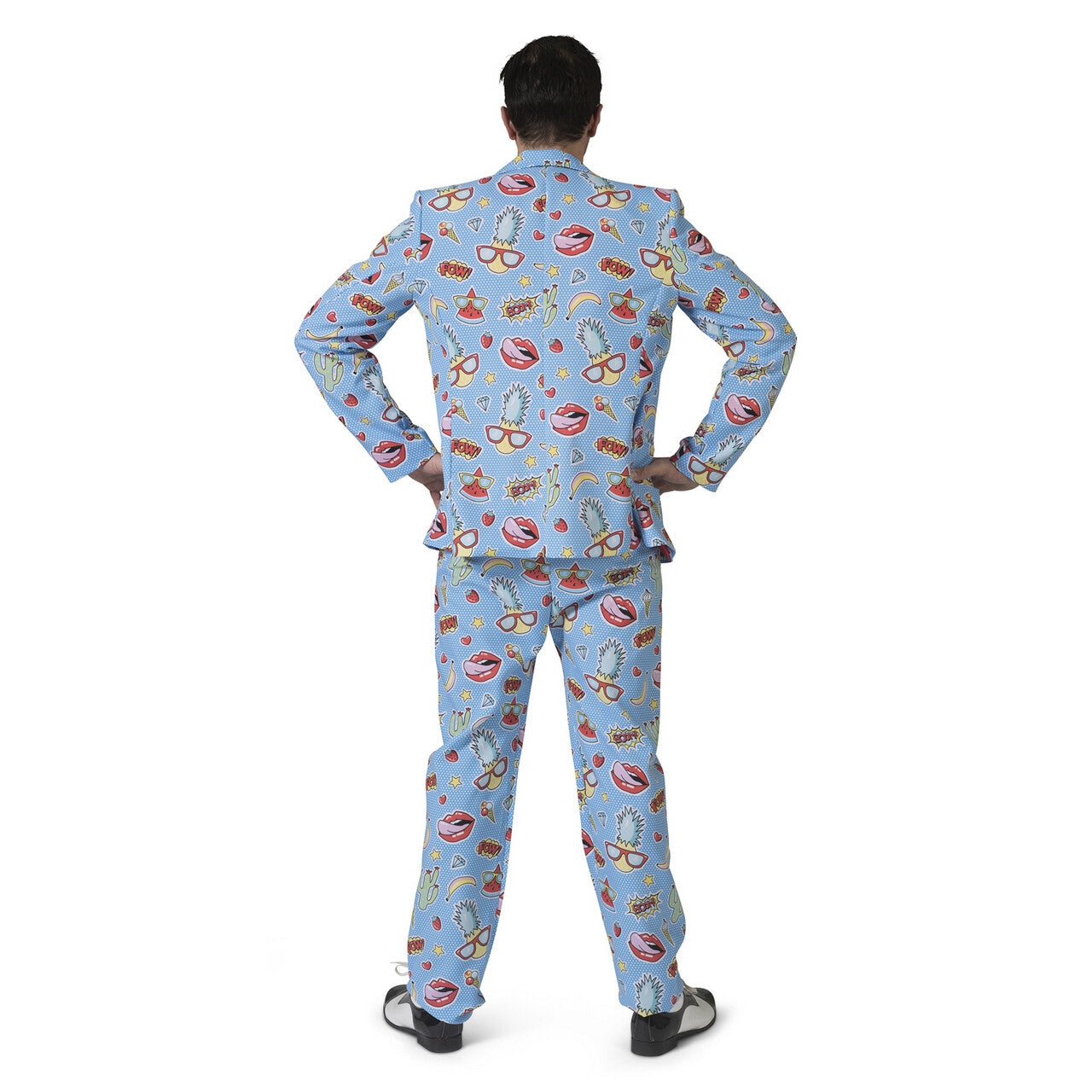 Op deze afbeelding zie je een Kostuums, van het merk Funny Fashion. Zomers Komische Strip Man Kostuum