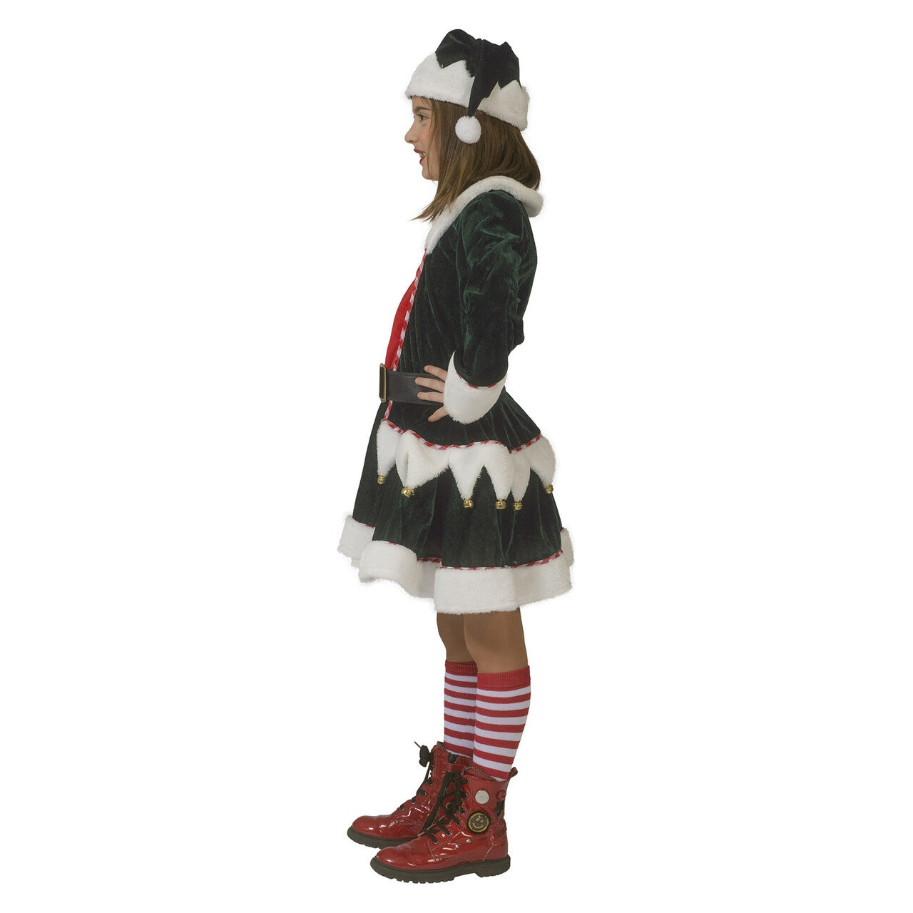 Op deze afbeelding zie je een Kostuums, van het merk Funny Fashion. Noordpool Kerstelf Hulpje Van De Kerstman Meisje Kostuum