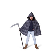 Op deze afbeelding zie je een Kostuums, van het merk Funny Fashion. Grijze Doodskoppen Halloween Cape Kind