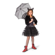 Op deze afbeelding zie je een Kostuums, van het merk Funny Fashion. Zwarte Glitter Tule Petticoat Meisje