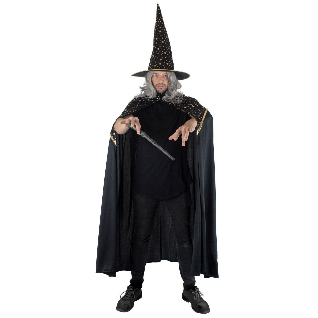 Op deze afbeelding zie je een Kostuums, van het merk Funny Fashion. De Grote Wijze Tovenaar Man Kostuum