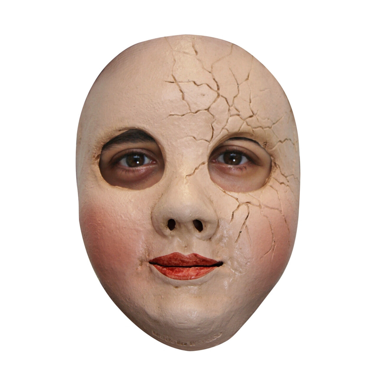 Op deze afbeelding zie je een Accessoires, van het merk Ghoulish. Kleien Barstjes Masker Antieke Pop