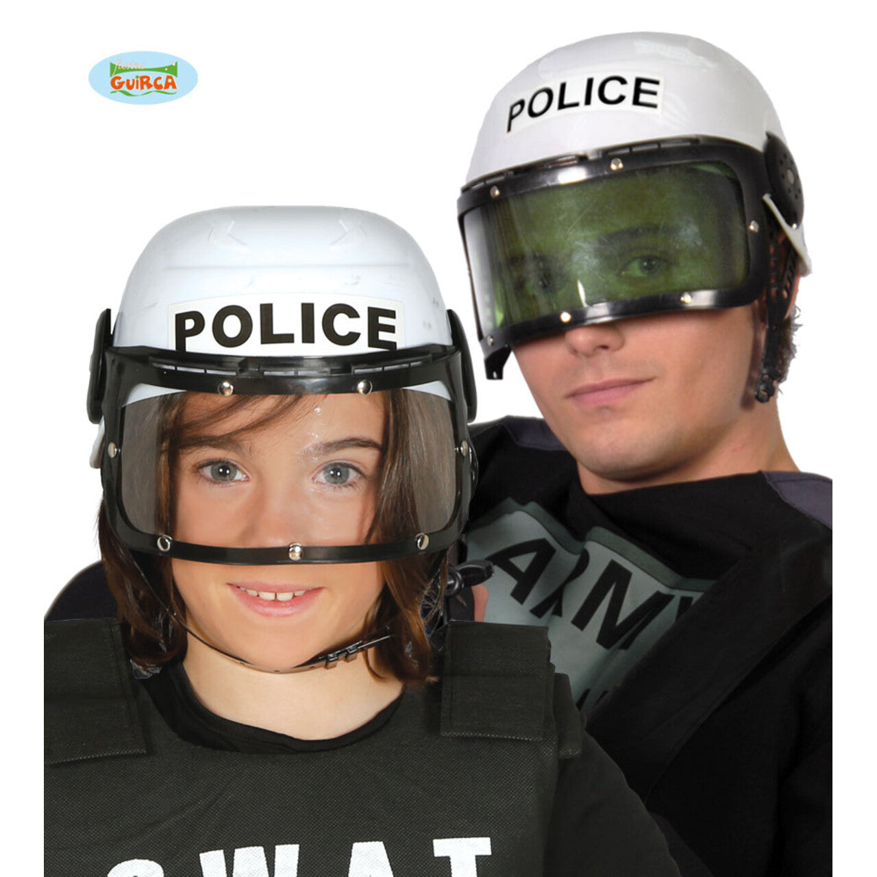 Op deze afbeelding zie je een Accessoires, van het merk Guirca. Professionele Helm Oproerpolitie