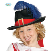 Op deze afbeelding zie je een Accessoires, van het merk Guirca. Musketier Dumas Hoed Met Veer