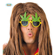 Op deze afbeelding zie je een Accessoires, van het merk Guirca. Rasta Bril Cannabis Peter Tosh