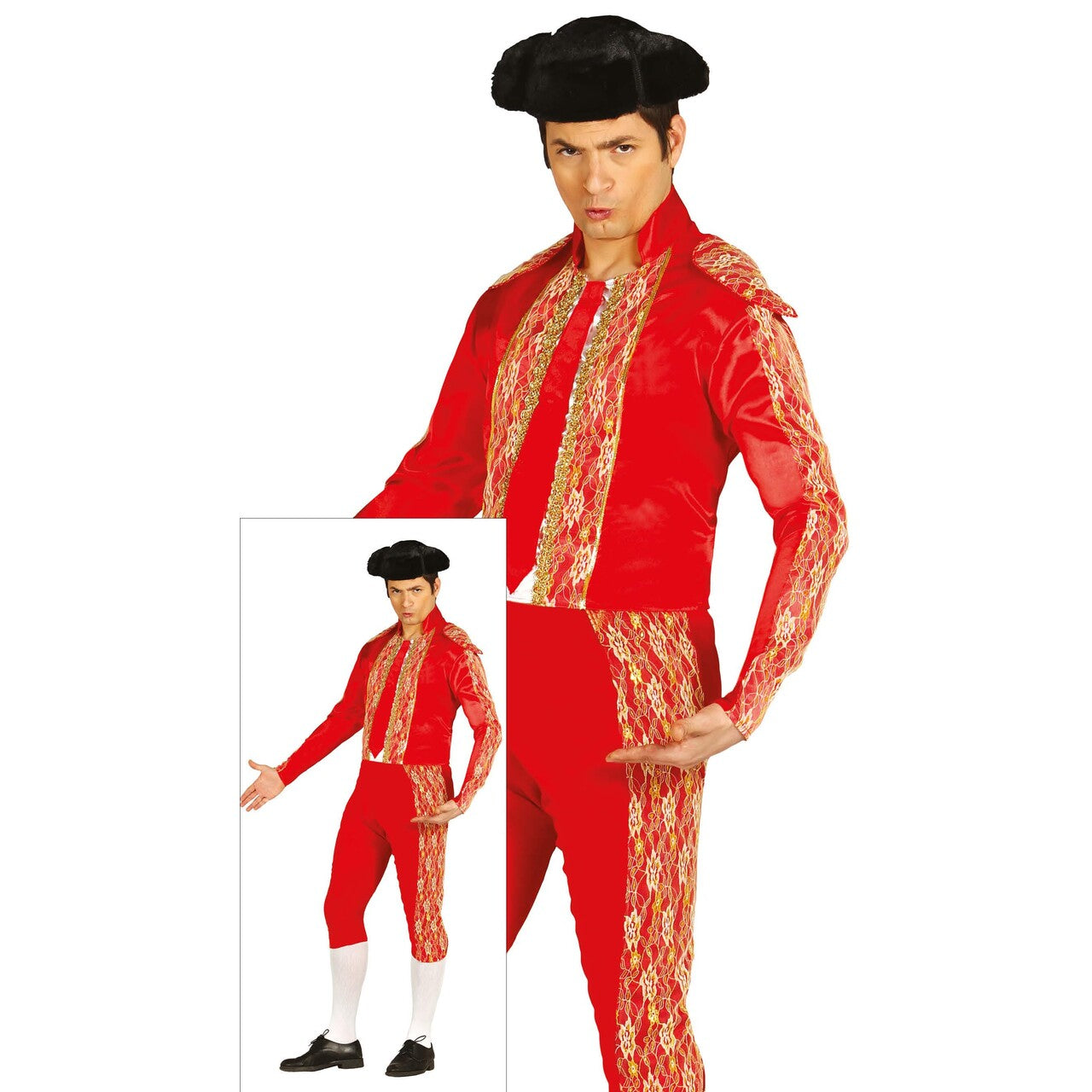 Op deze afbeelding zie je een Kostuums, van het merk Guirca. Stierenvechter Las Criadillas Man Kostuum