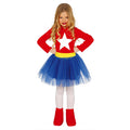 Grote Ster Superheldin Meisje Kostuum