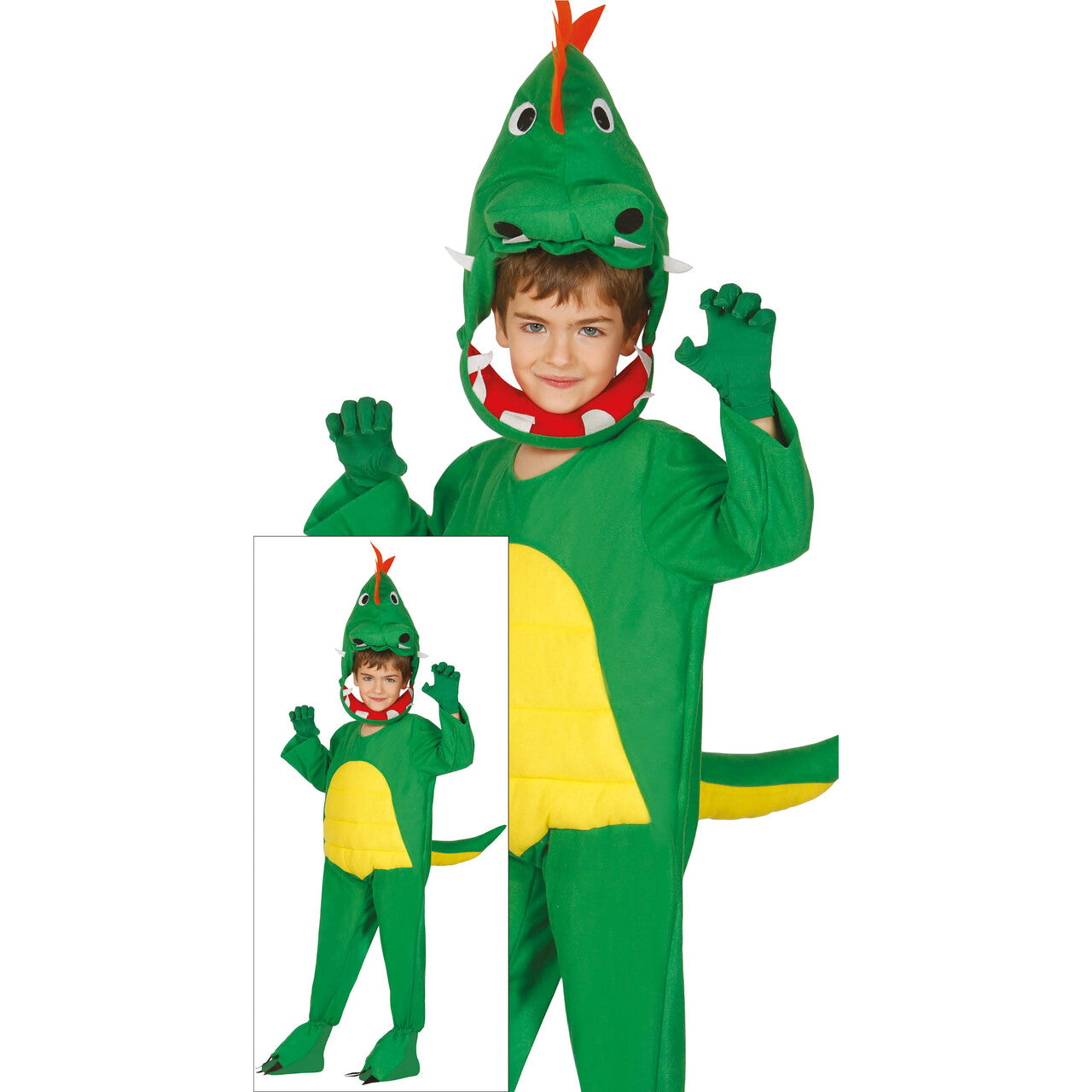 Op deze afbeelding zie je een Kostuums, van het merk Guirca. Drommelse Dinosaurus Jongen Kostuum