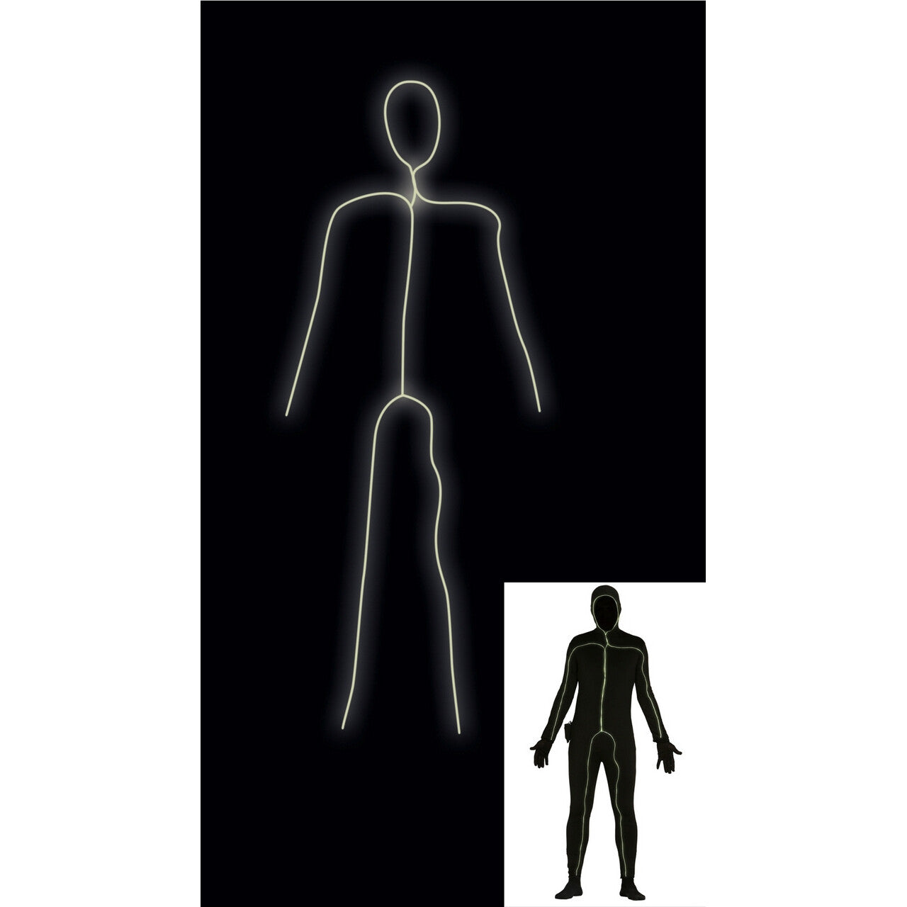 Op deze afbeelding zie je een Kostuums, van het merk Guirca. Grappig Lichtgevende Robot Man Kostuum