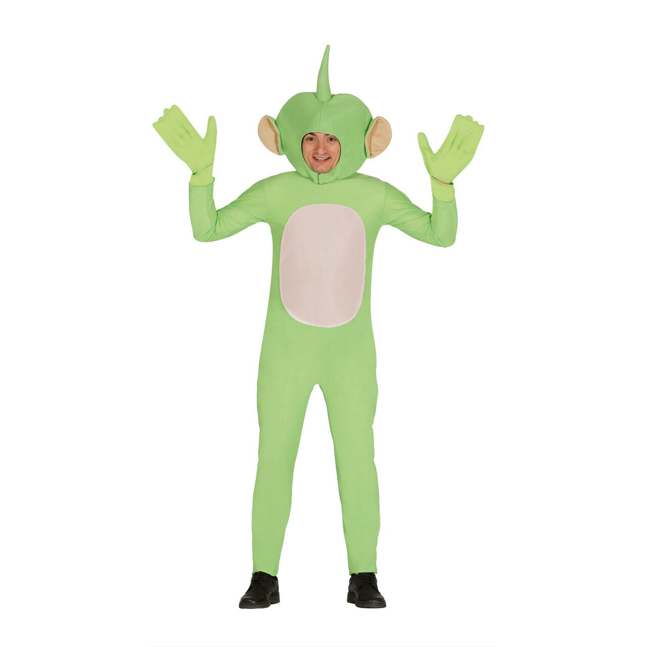 Op deze afbeelding zie je een Kostuums, van het merk Guirca. Geinige Groene Alien Man Kostuum