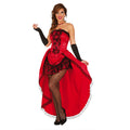Zwierige Burlesque Jurk Rood Vrouw
