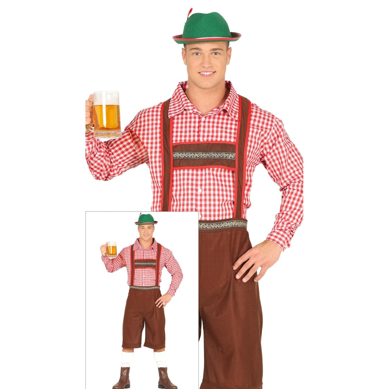 Op deze afbeelding zie je een Kostuums, van het merk Guirca. Beiers Meer Bier Man Kostuum