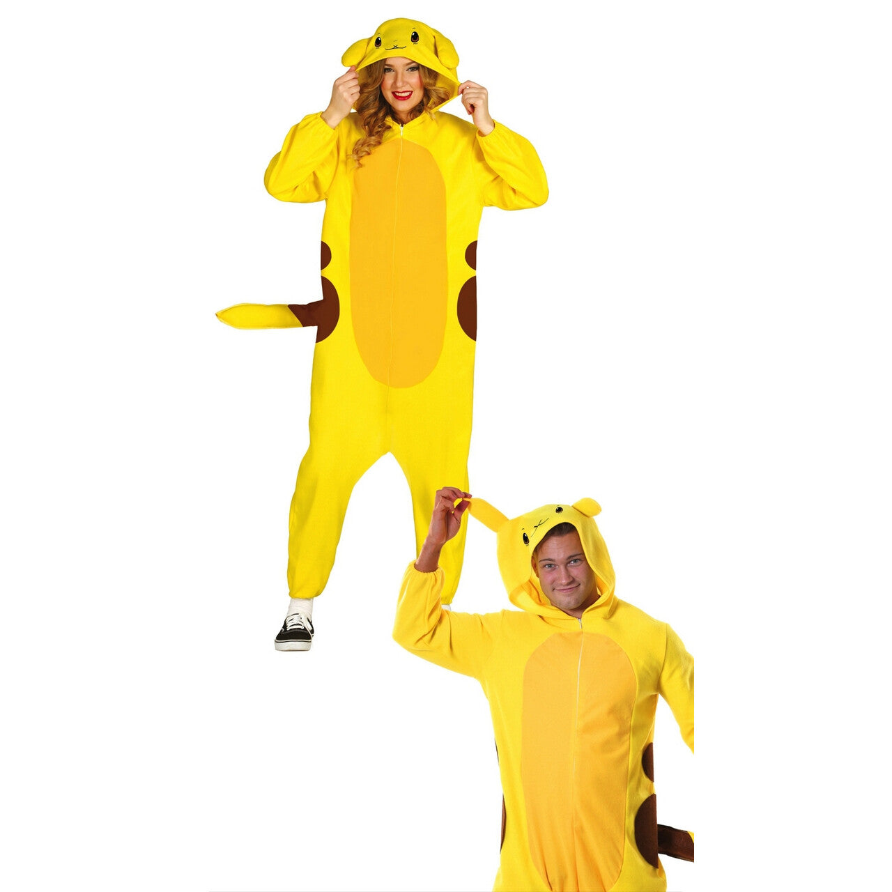 Op deze afbeelding zie je een Kostuums, van het merk Guirca. Gele Chinchilla Muis Vrouw Kostuum