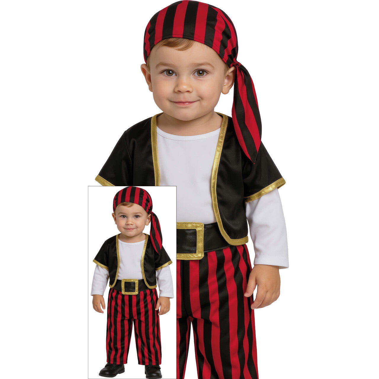 Op deze afbeelding zie je een Kostuums, van het merk Guirca. Onschuldig Piraatje Baby Jongen Kostuum