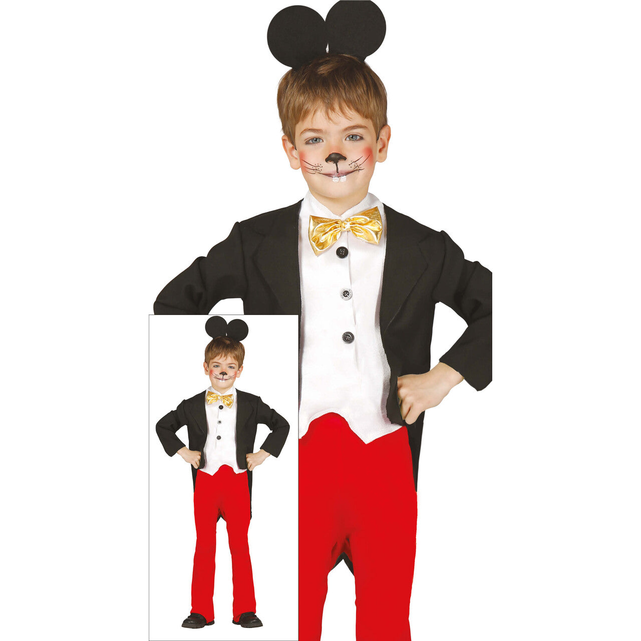 Op deze afbeelding zie je een Kostuums, van het merk Guirca. Geinige Tekenfilm Muis Jongen Kostuum
