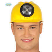 Op deze afbeelding zie je een Accessoires, van het merk Guirca. Helm Mijnwerker Bouwvakker Met Lamp