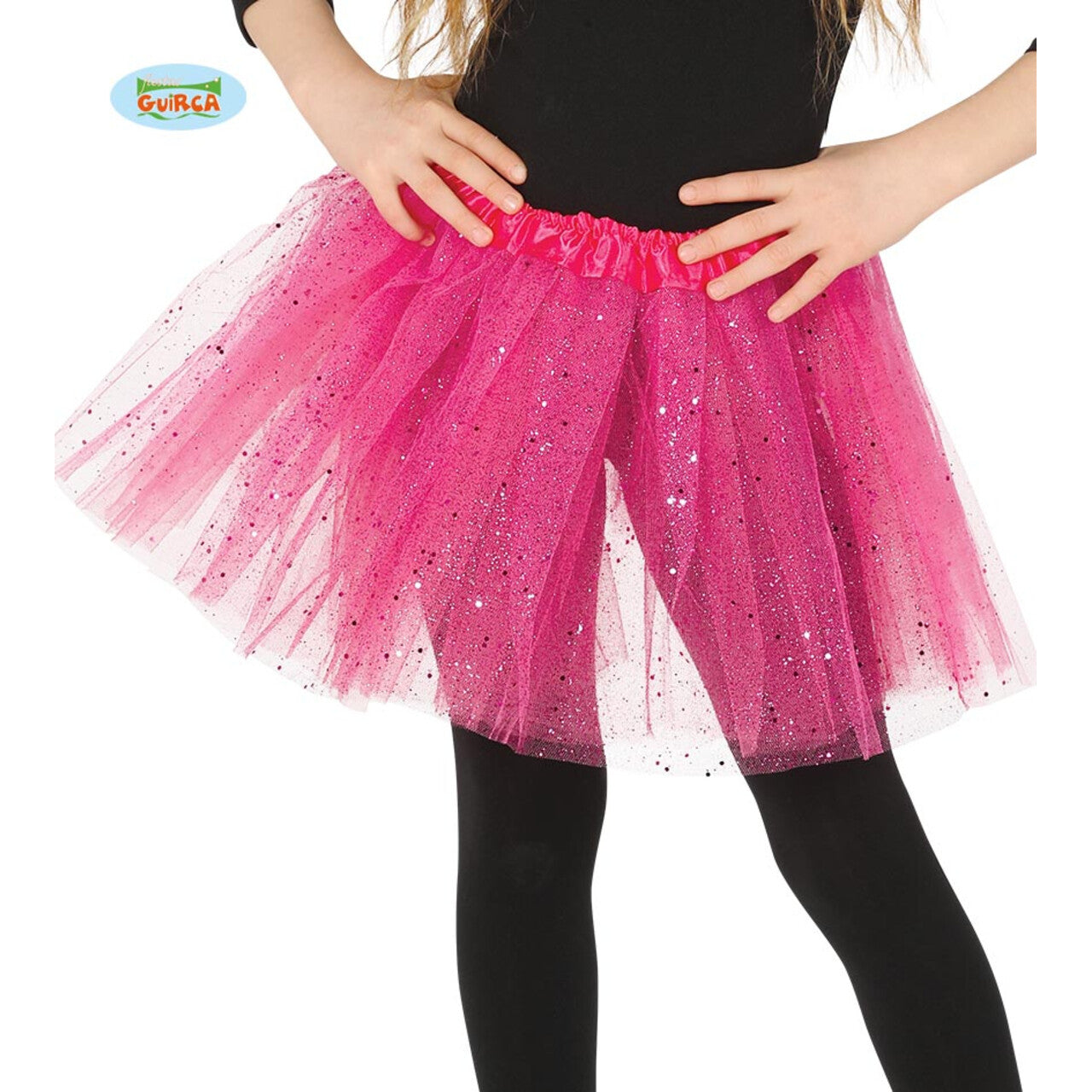 Op deze afbeelding zie je een Accessoires, van het merk Guirca. Roze Tutu Met Glitter Regen Kind