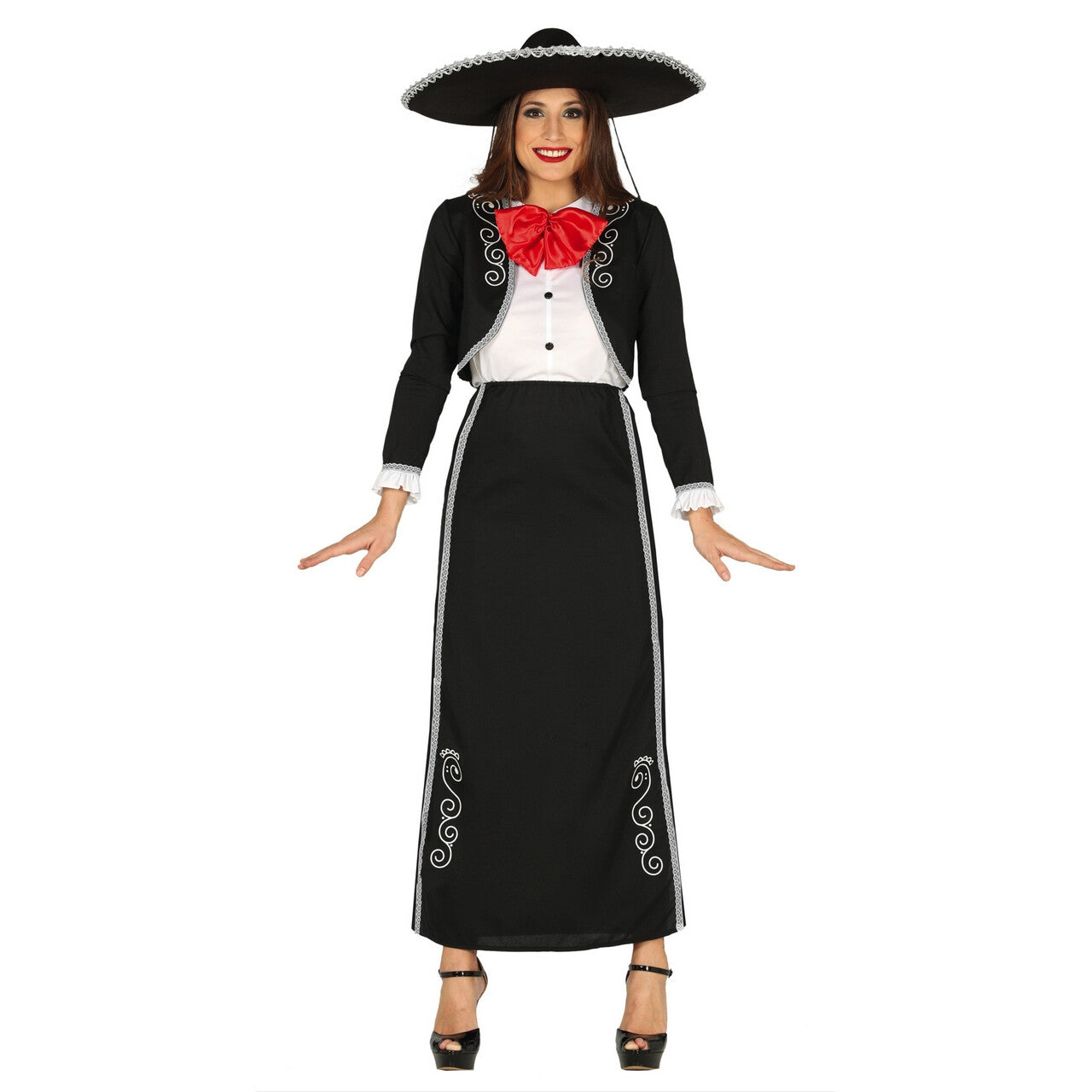 Op deze afbeelding zie je een Kostuums, van het merk Guirca. Maria Mariachi Vrouw Kostuum