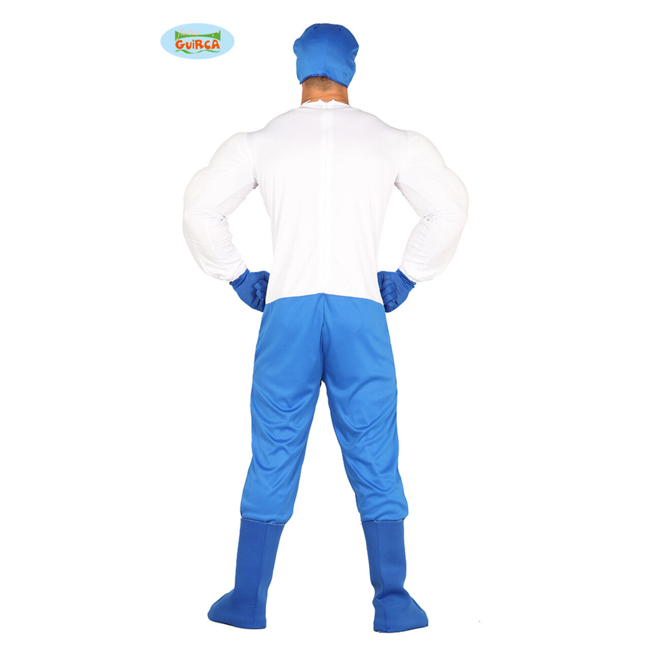Op deze afbeelding zie je een Kostuums, van het merk Guirca. Zeer Brede Superster Held Man Kostuum