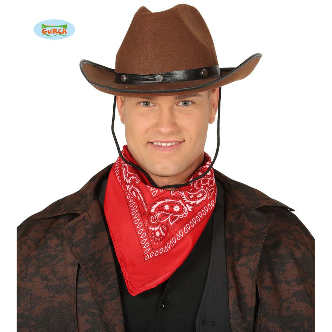Op deze afbeelding zie je een Accessoires, van het merk Guirca. Bruine Cowboy Hoed Jesse